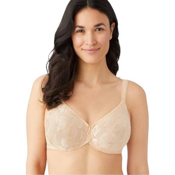 Wacoal Other - WACOAL 85567 SAND NUDE CALLA LILY JACQUARD AWARENESS UNDERWIRE BRA 42D